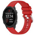 For Garmin Forerunner245 / 245 Music Liquid Glossy Silver Buckle Silicone Watch Band(Red)