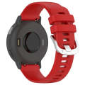 For Garmin Forerunner245 / 245 Music Liquid Glossy Silver Buckle Silicone Watch Band(Red)