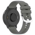 For Garmin Forerunner245 / 245 Music Liquid Glossy Silver Buckle Silicone Watch Band(Gray)