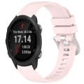 For Garmin Forerunner245 / 245 Music Liquid Glossy Silver Buckle Silicone Watch Band(Pink)