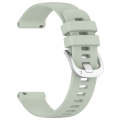 For Garmin Forerunner245 / 245 Music Liquid Glossy Silver Buckle Silicone Watch Band(Green)