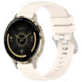 For Garmin Venu 3S Liquid Glossy Silver Buckle Silicone Watch Band(Stralight)