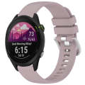 For Garmin Forerunner 255S Music / 255S Liquid Glossy Silver Buckle Silicone Watch Band(Purple)