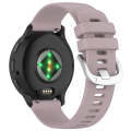 For Garmin Venu 2S Liquid Glossy Silver Buckle Silicone Watch Band(Purple)