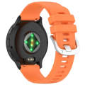 For Garmin Vivomove 3S Liquid Glossy Silver Buckle Silicone Watch Band(Orange)