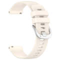 For Garmin Vivomove 3S Liquid Glossy Silver Buckle Silicone Watch Band(Stralight)