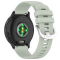 For Garmin Vivoactive 4S Liquid Glossy Silver Buckle Silicone Watch Band(Green)