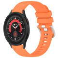 For Samsung Galaxy 5 / 5 Pro Liquid Glossy Silver Buckle Silicone Watch Band(Orange)