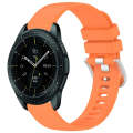 For Samsung Galaxy Watch 42mm Liquid Glossy Silver Buckle Silicone Watch Band(Orange)