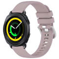 For Samsung Gear Sport Liquid Glossy Silver Buckle Silicone Watch Band(Purple)