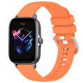 For Amazfit GTS 3 20mm Liquid Glossy Silver Buckle Silicone Watch Band(Orange)