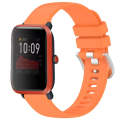 For Amazfit Bip / Bip Lite / Bip 1S 20mm Liquid Glossy Silver Buckle Silicone Watch Band(Orange)