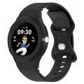 For Goolge  Pixel Watch 2 Leather Texture Silicone Integrated Watch Band(Black)