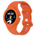 For Goolge  Pixel Watch 2 Leather Texture Silicone Integrated Watch Band(Orange)