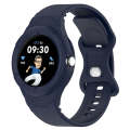 For Goolge  Pixel Watch 2 Leather Texture Silicone Integrated Watch Band(Dark Blue)