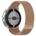 For Google Pixel Watch 2 Milan Magnetic Steel Mesh Watch Band(Rose Gold)