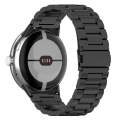 For Google Pixel Watch 2 Three Bead Stainless Steel Metal Watch Band(Black)