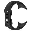 For Google Pixel Watch 2 Small Waist Butterfly Buckle Silicone Watch Band(Black)