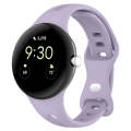 For Google Pixel Watch 2 Small Waist Butterfly Buckle Silicone Watch Band(Purple)