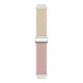 For Huawei Watch GT4 41mm Integrated Buckle Braided Nylon Watch Band(Starlight Color+Starlight Pink)