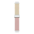 For Huawei Watch GT4 41mm Integrated Buckle Braided Nylon Watch Band(Starlight+Pink)