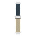 For Huawei Watch GT4 41mm Integrated Buckle Braided Nylon Watch Band(Deep Blue+Starlight)
