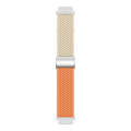 For Huawei Watch GT4 41mm Integrated Buckle Braided Nylon Watch Band(Starlight+Orange)