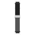 For Huawei Watch GT4 41mm Integrated Buckle Braided Nylon Watch Band(Black+Grey)