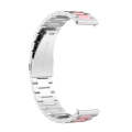 For Huawei Watch GT4 46mm Three Bead Stainless Steel Metal Watch Band(Silver+Pink)