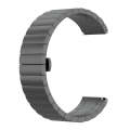 For Garmin Venu 2S One Bead Butterfly Buckle Stainless Steel Metal Watch Band(Gray)