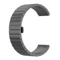 For Garmin Vivomove 3S One Bead Butterfly Buckle Stainless Steel Metal Watch Band(Gray)