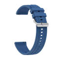 For Huawei Watch GT4 41mm Tire Pattern Silver Buckle Silicone Watch Band(Blue)
