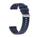 For Huawei Watch GT4 41mm Tire Pattern Silver Buckle Silicone Watch Band(Midnight Blue)