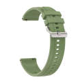 For Huawei Watch GT4 46mm Tire Pattern Silver Buckle Silicone Watch Band(Green)