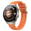 For Huawei Watch 4 Pro Tire Pattern Silver Buckle Silicone Watch Band(Orange)