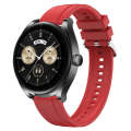 For Huawei Watch GT3 SE / Watch Buds Tire Pattern Silver Buckle Silicone Watch Band(Red)