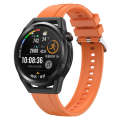 For Huawei Watch3 Pro New / GT Runner Tire Pattern Silver Buckle Silicone Watch Band(Orange)