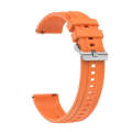 For Huawei Watch3 Pro New / GT Runner Tire Pattern Silver Buckle Silicone Watch Band(Orange)