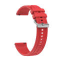 For Huawei Watch3 Pro New / GT Runner Tire Pattern Silver Buckle Silicone Watch Band(Red)