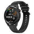 For Huawei Watch3 Pro New / GT Runner Tire Pattern Silver Buckle Silicone Watch Band(Black)