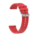 For Huawei Watch 3 / 3 Pro Tire Pattern Silver Buckle Silicone Watch Band(Red)