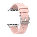 For Apple Watch Series 9 41mm H Texture Soft Silicone Buckle Watch Band(Light Pink)
