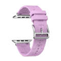 For Apple Watch Series 9 41mm H Texture Soft Silicone Buckle Watch Band(Purple)
