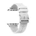 For Apple Watch SE 2022 44mm H Texture Soft Silicone Buckle Watch Band(White)