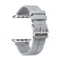 For Apple Watch Series 7 41mm H Texture Soft Silicone Buckle Watch Band(Gray)