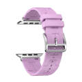 For Apple Watch Series 6 40mm H Texture Soft Silicone Buckle Watch Band(Purple)