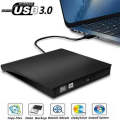 663 High Speed CD DVD Burner USB3.0 Computer Laptop External Optical Drive Burner(White)