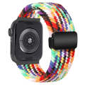 For Apple Watch SE 2022 40mm Nylon Woven Magnetic Fold Buckle Watch Band(Misty Purple)