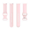 For Amazfit Active L Butterfly 8-shaped Buckle Silicone Watch Band(Rose Pink)