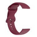 For Amazfit Active L Butterfly 8-shaped Buckle Silicone Watch Band(Wine)